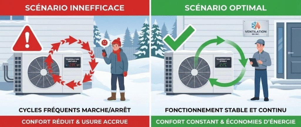 Dimension Thermopompe BTU