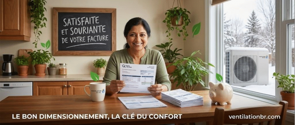 Dimension Thermopompe BTU