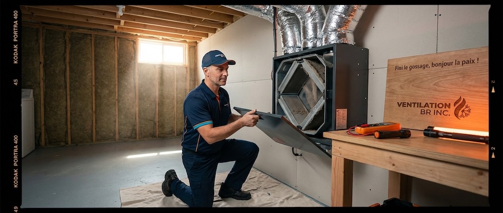 Nettoyage noyau récupérateur de chaleur Ventilation BR Laurentides