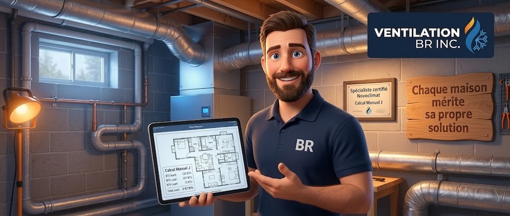 spécialiste certifié Novoclimat Ventilation BR — calcul Manual J installation thermopompe Laurentides