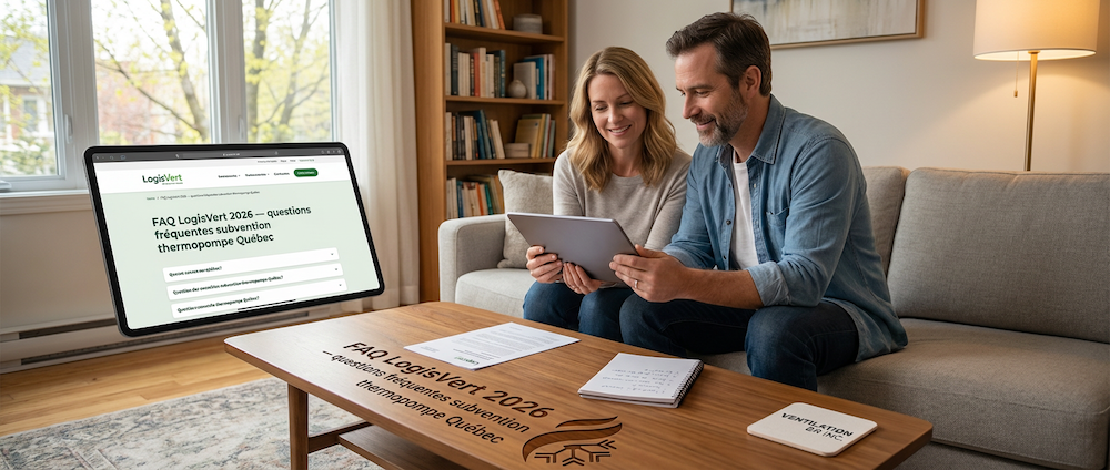 questions fréquentes subventions LogisVert 2026 — aide financière thermopompe Québec Ventilation BR